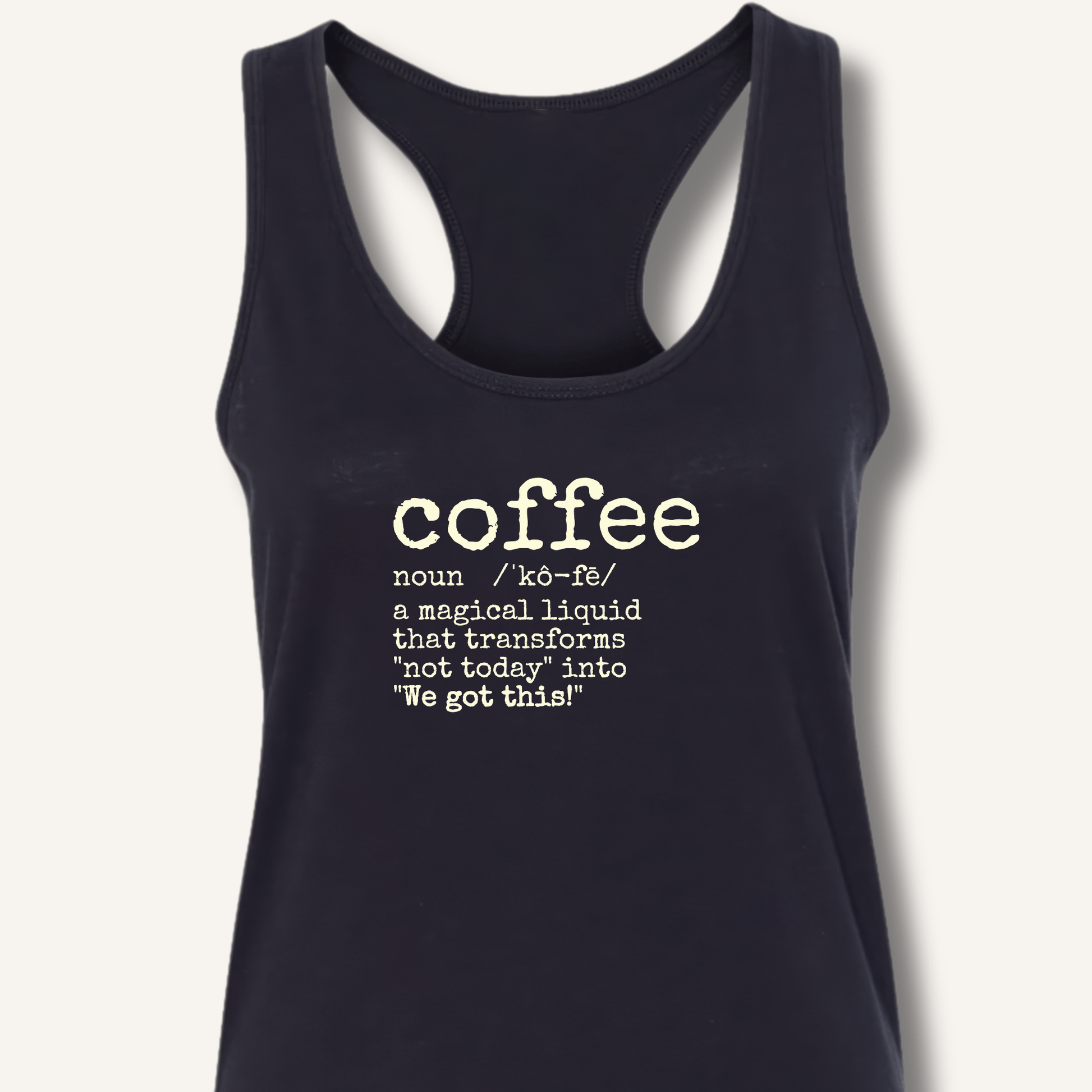 Tank Top Solid Black / XS Coffee Definition Racerback Tank