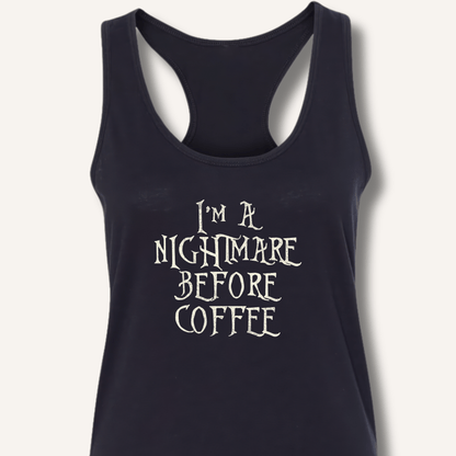 Tank Top Solid Black / XS I'm A Nightmare Racerback Tank