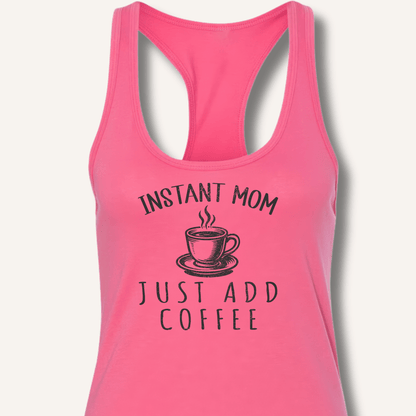 Tank Top Solid Hot Pink / XS Instant Mom Racerback Tank