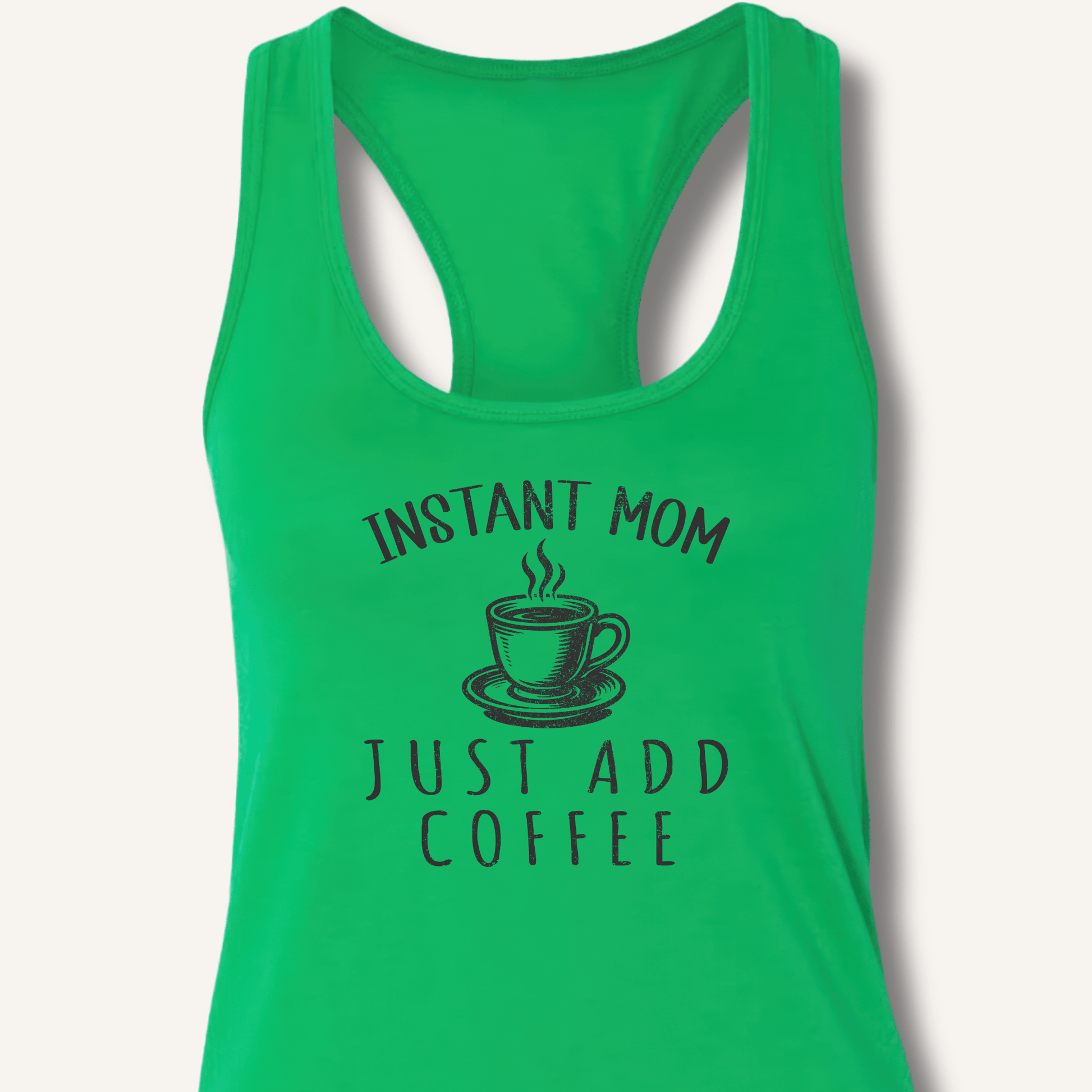 Tank Top Solid Kelly Green / XS Instant Mom Racerback Tank