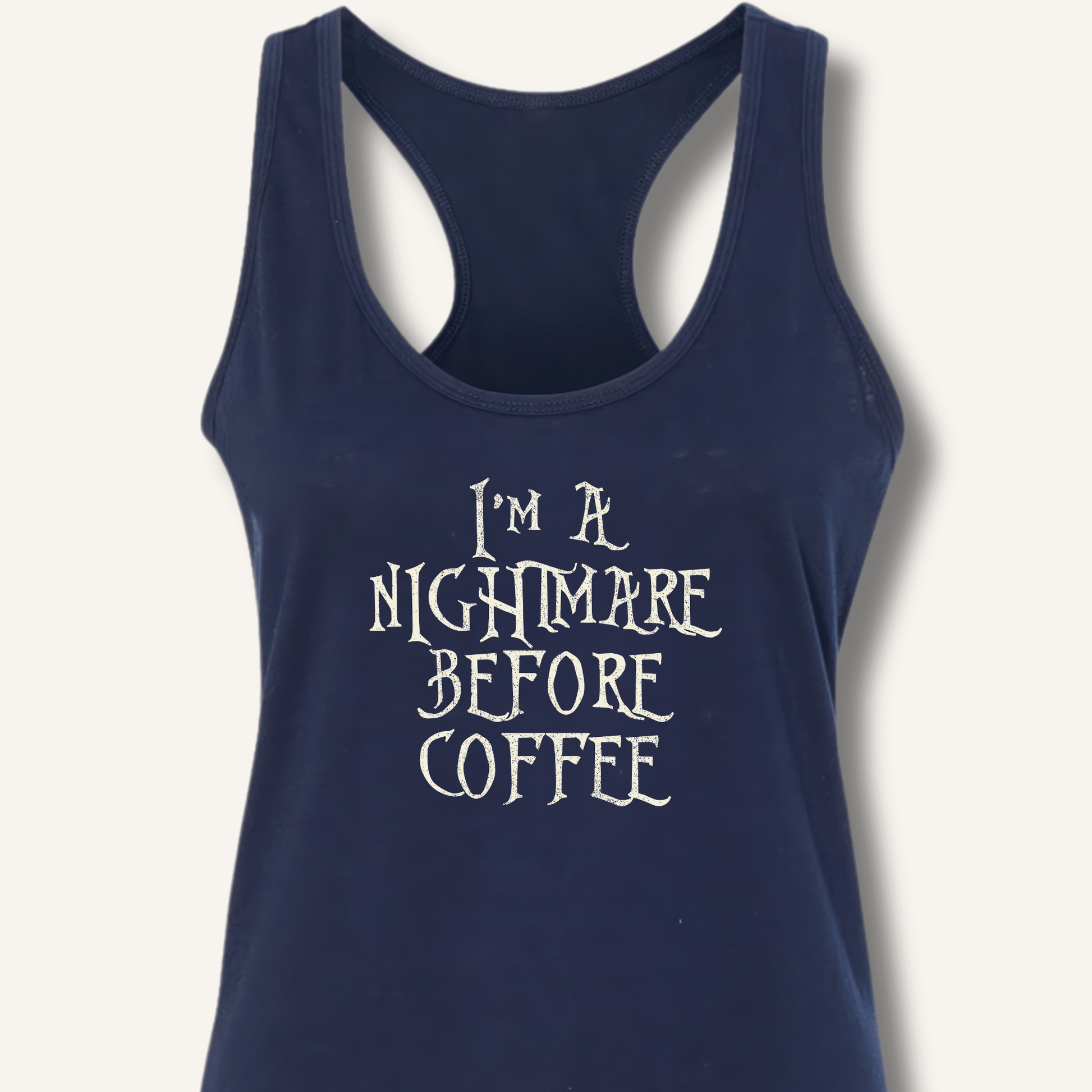 Tank Top Solid Midnight Navy / XS I'm A Nightmare Racerback Tank