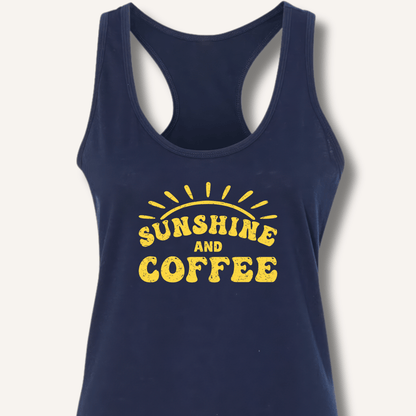 Tank Top Solid Midnight Navy / XS Sunshine and Coffee Racerback Tank
