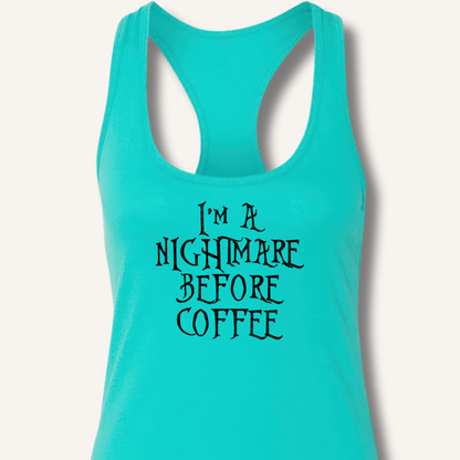 Tank Top Solid Tahiti Blue / XS I'm A Nightmare Racerback Tank