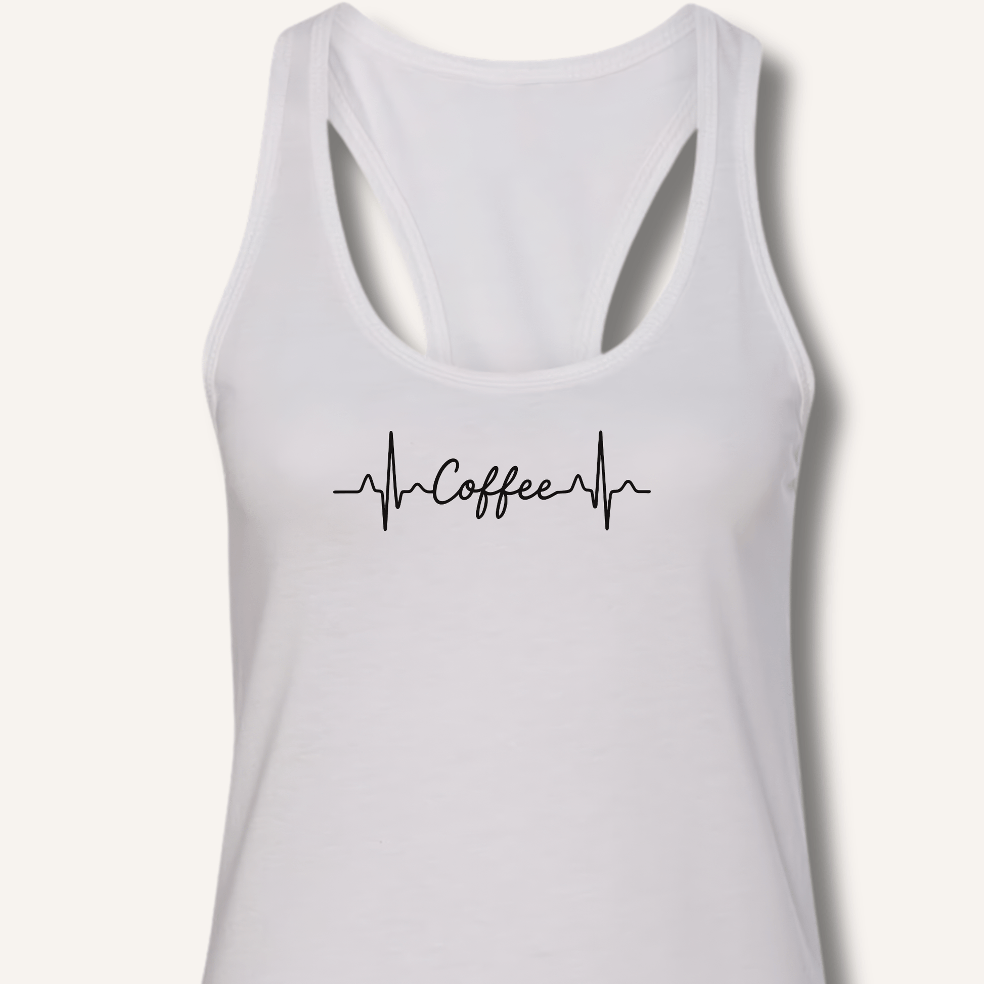 Tank Top Solid White / XS Caffeine Pulse Racerback Tank