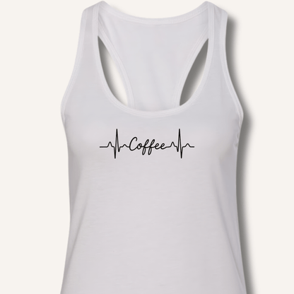 Tank Top Solid White / XS Caffeine Pulse Racerback Tank