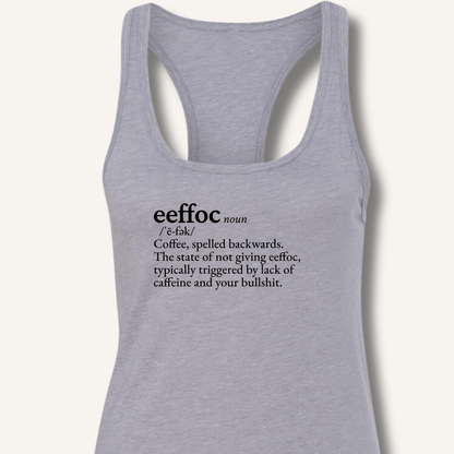 Tank Top XS / Heather Grey Eeffoc Definition Racerback Tank