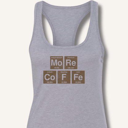 Tank Top XS / Heather Grey More Coffee Racerback Tank