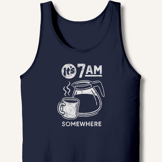 Tank Top XS / Navy It's 7AM Somewhere Tank