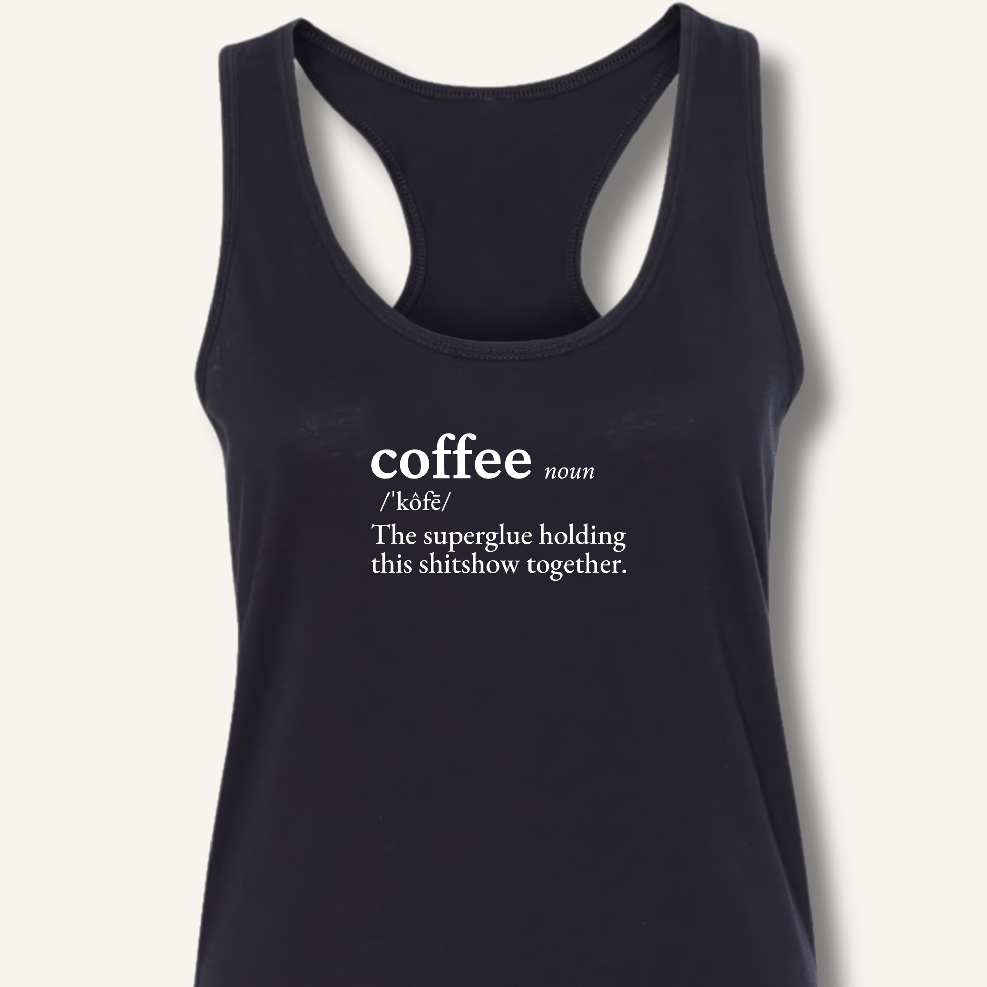 Tank Top XS / Solid Black Coffee Definition Racerback Tank