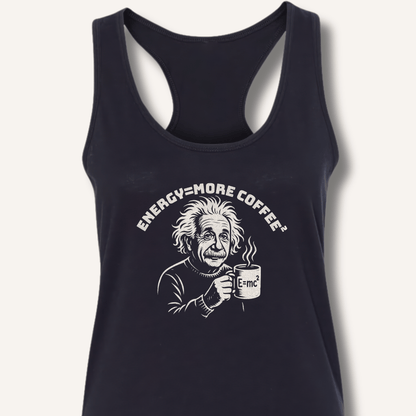 Tank Top XS / Solid Black Energy = More Coffee² Racerback Tank