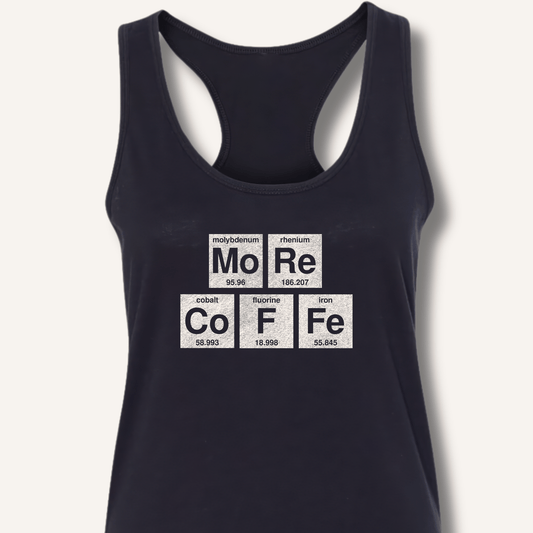 Tank Top XS / Solid Black More Coffee Racerback Tank