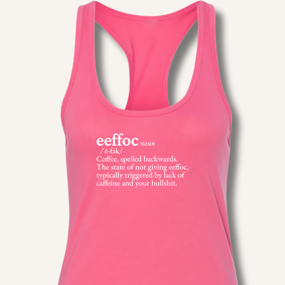 Tank Top XS / Solid Hot Pink Eeffoc Definition Racerback Tank
