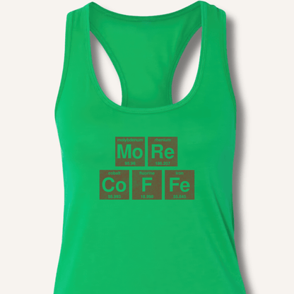 Tank Top XS / Solid Kelly Green More Coffee Racerback Tank