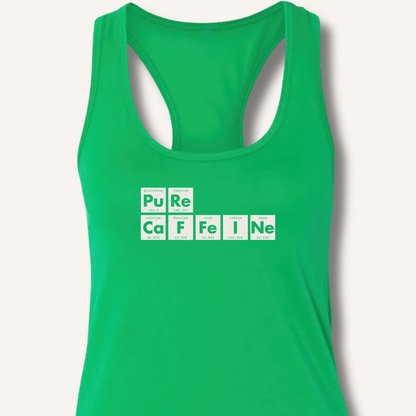 Tank Top XS / Solid Kelly Green Pure Caffeine Racerback Tank