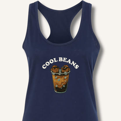 Tank Top XS / Solid Midnight Navy Cool Beans Racerback Tank