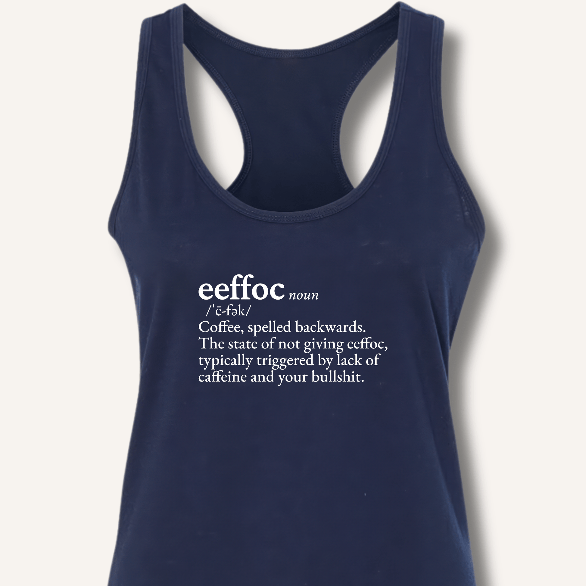 Tank Top XS / Solid Midnight Navy Eeffoc Definition Racerback Tank