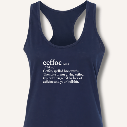Tank Top XS / Solid Midnight Navy Eeffoc Definition Racerback Tank