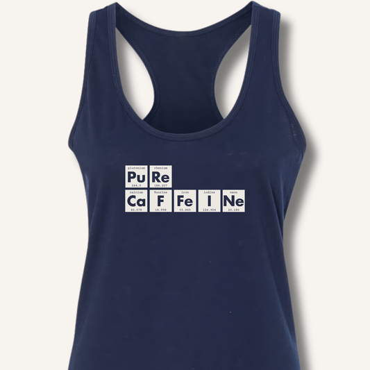 Tank Top XS / Solid Midnight Navy Pure Caffeine Racerback Tank
