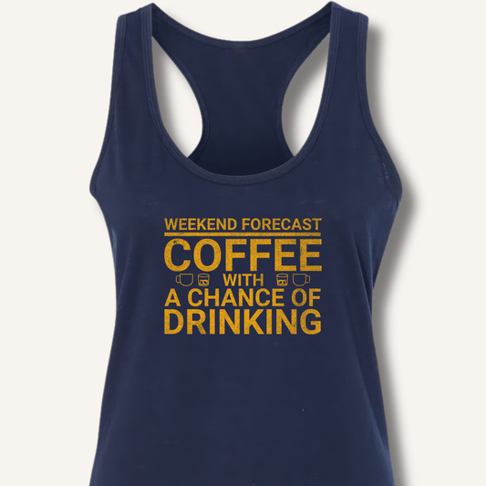 Tank Top XS / Solid Midnight Navy Weekend Forecast Racerback Tank