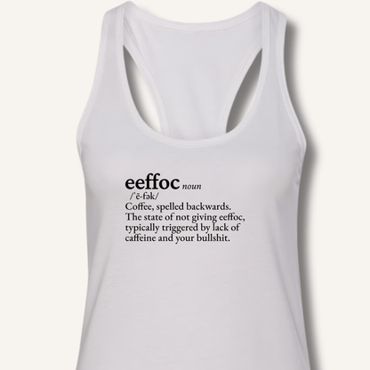 Tank Top XS / Solid White Eeffoc Definition Racerback Tank