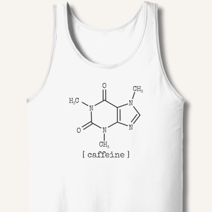 Tank Top XS / White Caffeine Molecule Tank