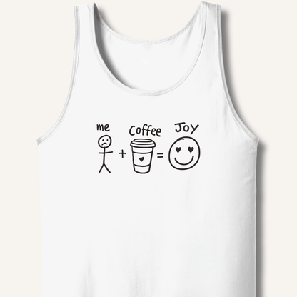 Tank Top XS / White Me + Coffee = Joy Tank