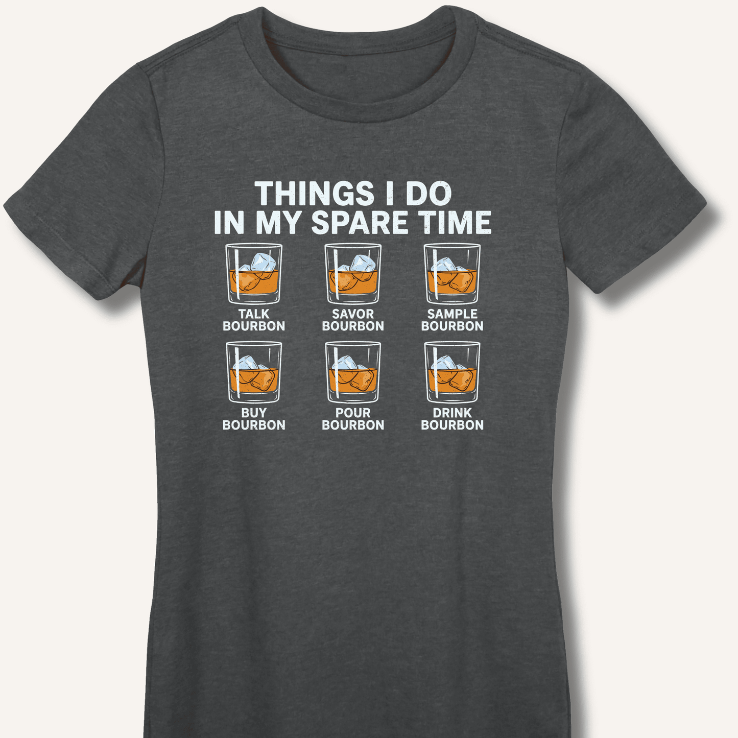 Things I Do In My Spare Time Fitted T-Shirt - Sip & Shirt