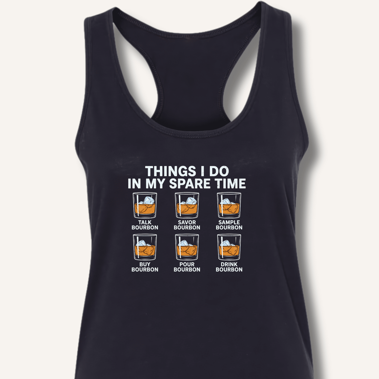 Things I Do In My Spare Time Racerback Tank - Sip & Shirt