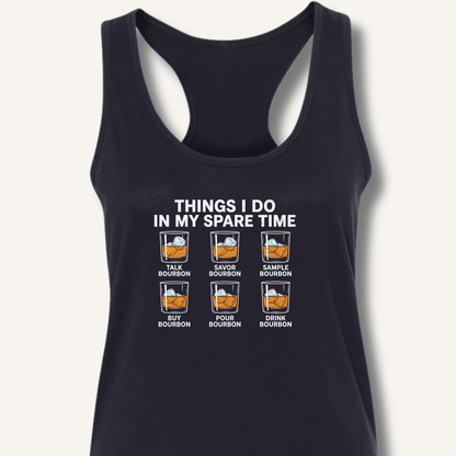 Things I Do In My Spare Time Racerback Tank - Sip & Shirt