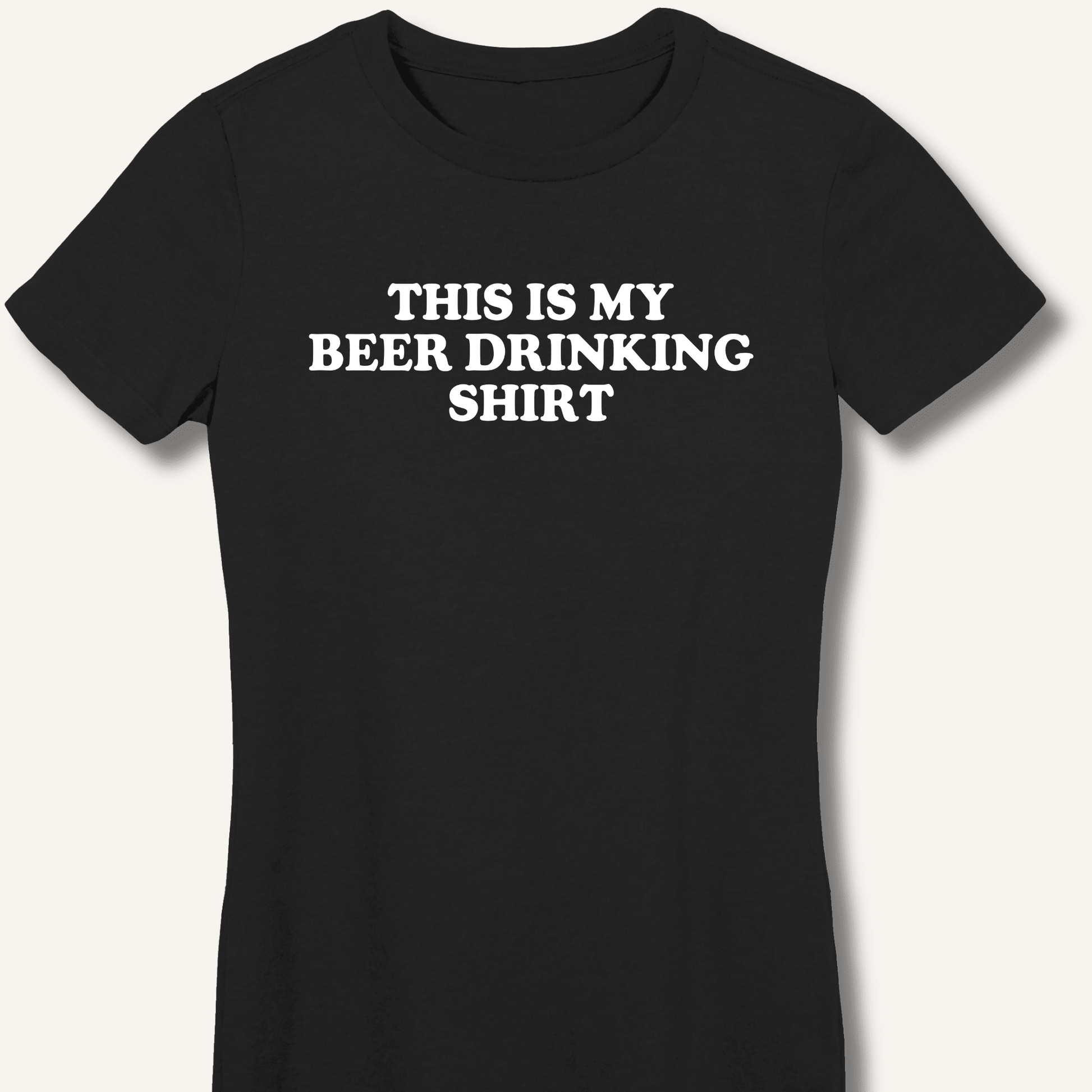 This Is My Beer Drinking Shirt Fitted T-Shirt - Sip & Shirt