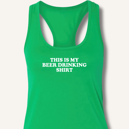 This Is My Beer Drinking Shirt Racerback Tank - Sip & Shirt