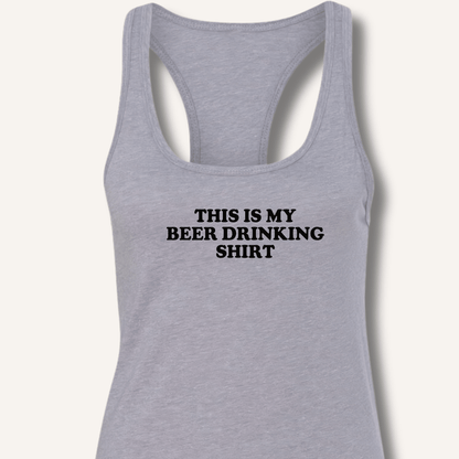 This Is My Beer Drinking Shirt Racerback Tank - Sip & Shirt