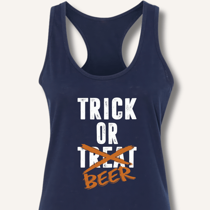 Trick or Beer Racerback Tank - Sip & Shirt