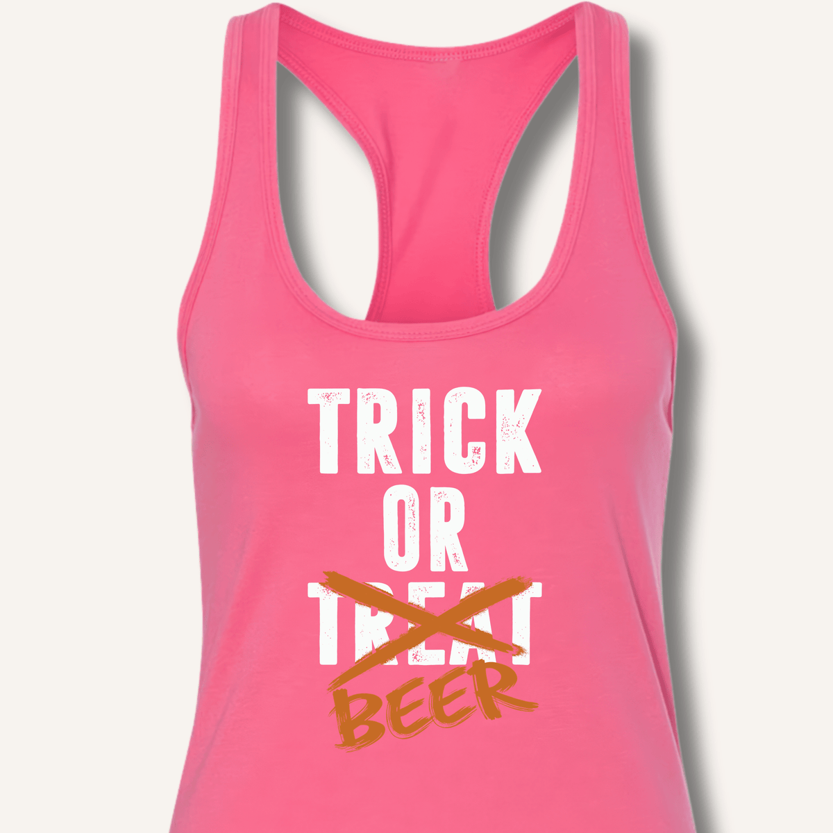 Trick or Beer Racerback Tank - Sip & Shirt