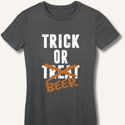 Trick or Beer Women's Fitted T-Shirt - Sip & Shirt