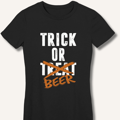 Trick or Beer Women's Fitted T-Shirt - Sip & Shirt