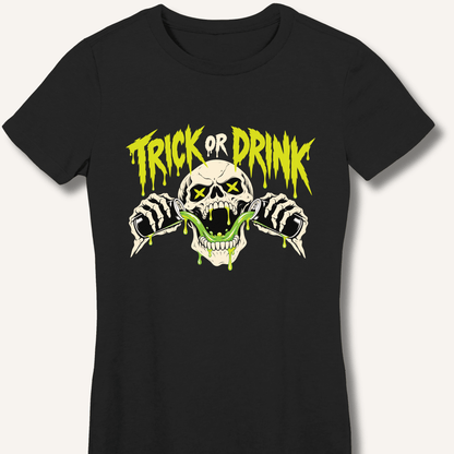 Trick or Drink Women's Fitted T-Shirt - Sip & Shirt