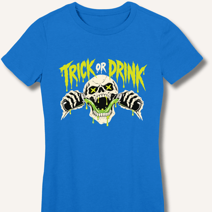 Trick or Drink Women's Fitted T-Shirt - Sip & Shirt