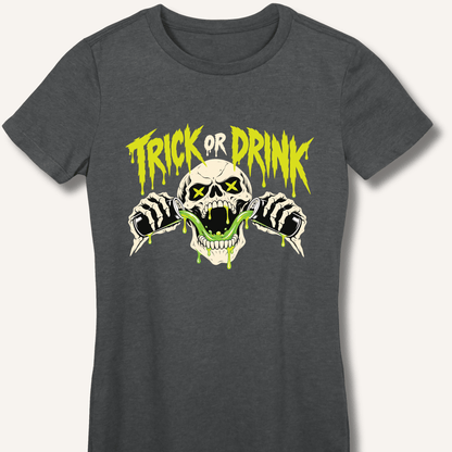 Trick or Drink Women's Fitted T-Shirt - Sip & Shirt