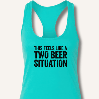 Two Beer Situation Racerback Tank - Sip & Shirt
