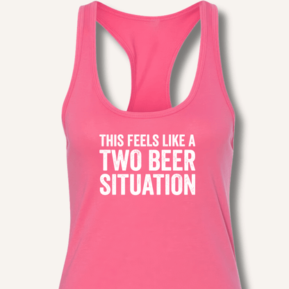 Two Beer Situation Racerback Tank - Sip & Shirt