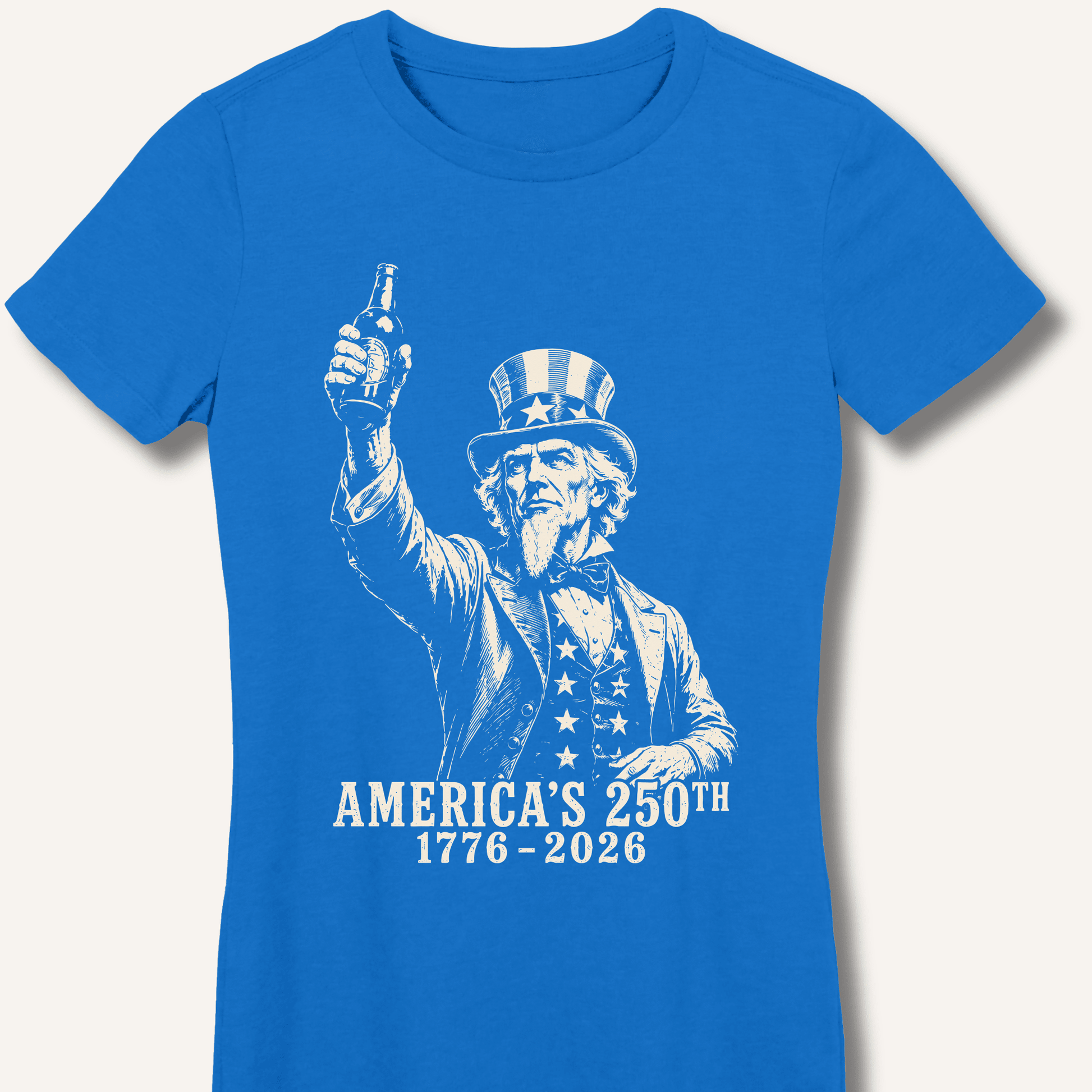 Uncle Sam 250th Beer Salute Fitted T-Shirt - Sip & Shirt