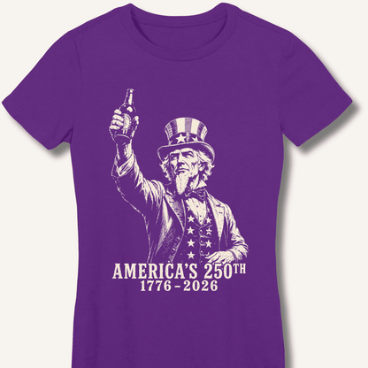 Uncle Sam 250th Beer Salute Fitted T-Shirt - Sip & Shirt