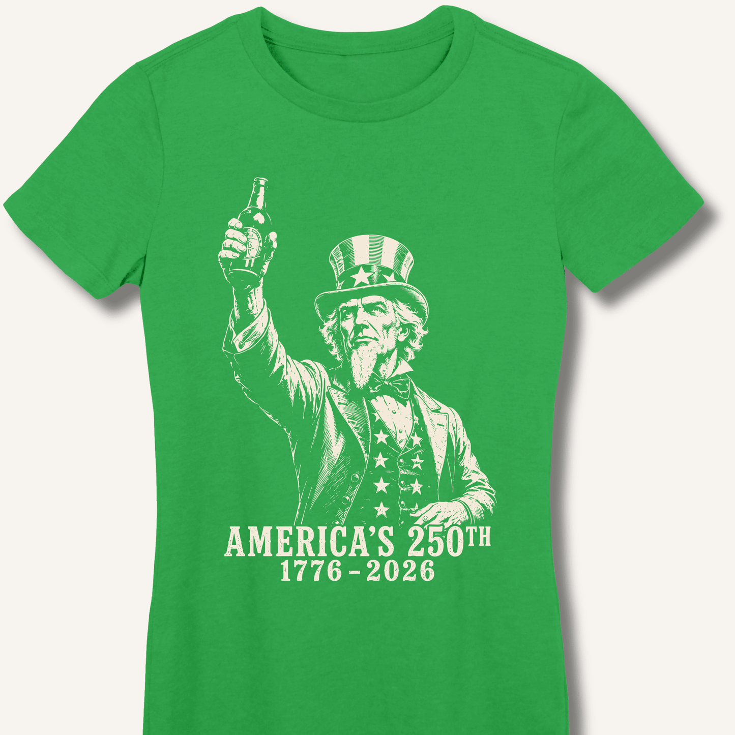 Uncle Sam 250th Beer Salute Fitted T-Shirt - Sip & Shirt