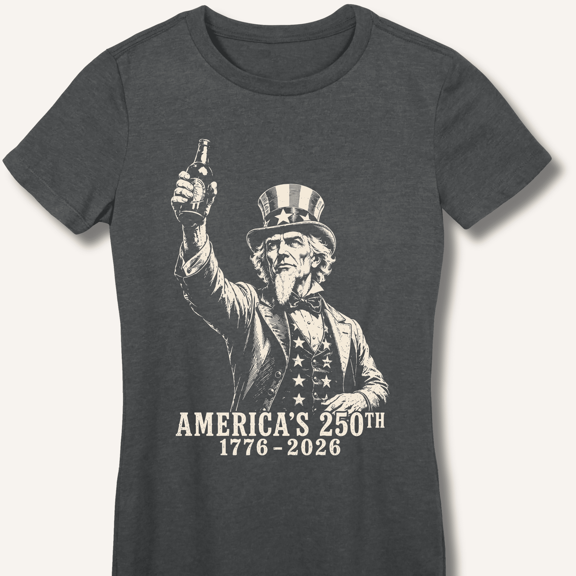 Uncle Sam 250th Beer Salute Fitted T-Shirt - Sip & Shirt