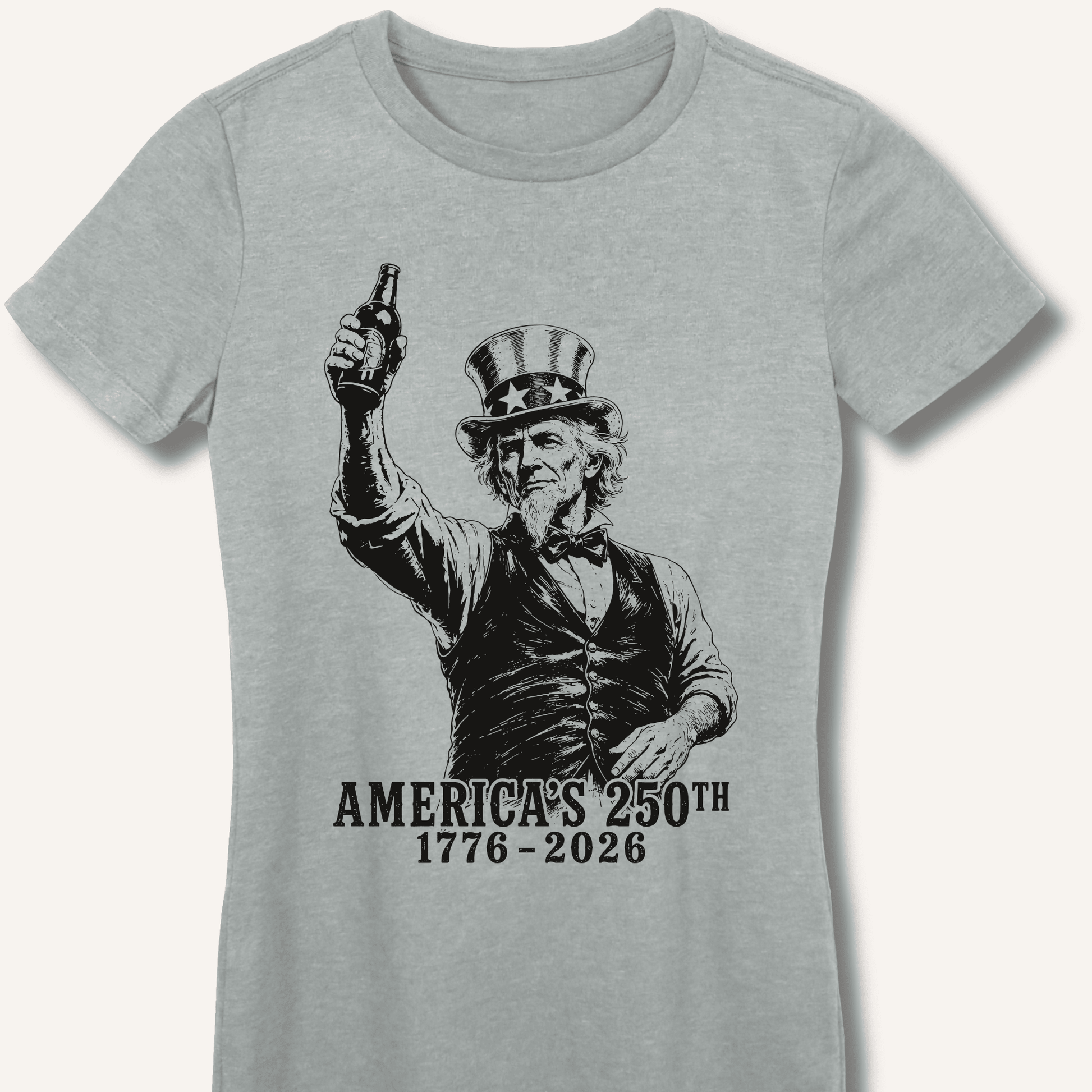 Uncle Sam 250th Beer Salute Fitted T-Shirt - Sip & Shirt