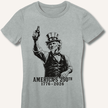 Uncle Sam 250th Beer Salute Fitted T-Shirt - Sip & Shirt