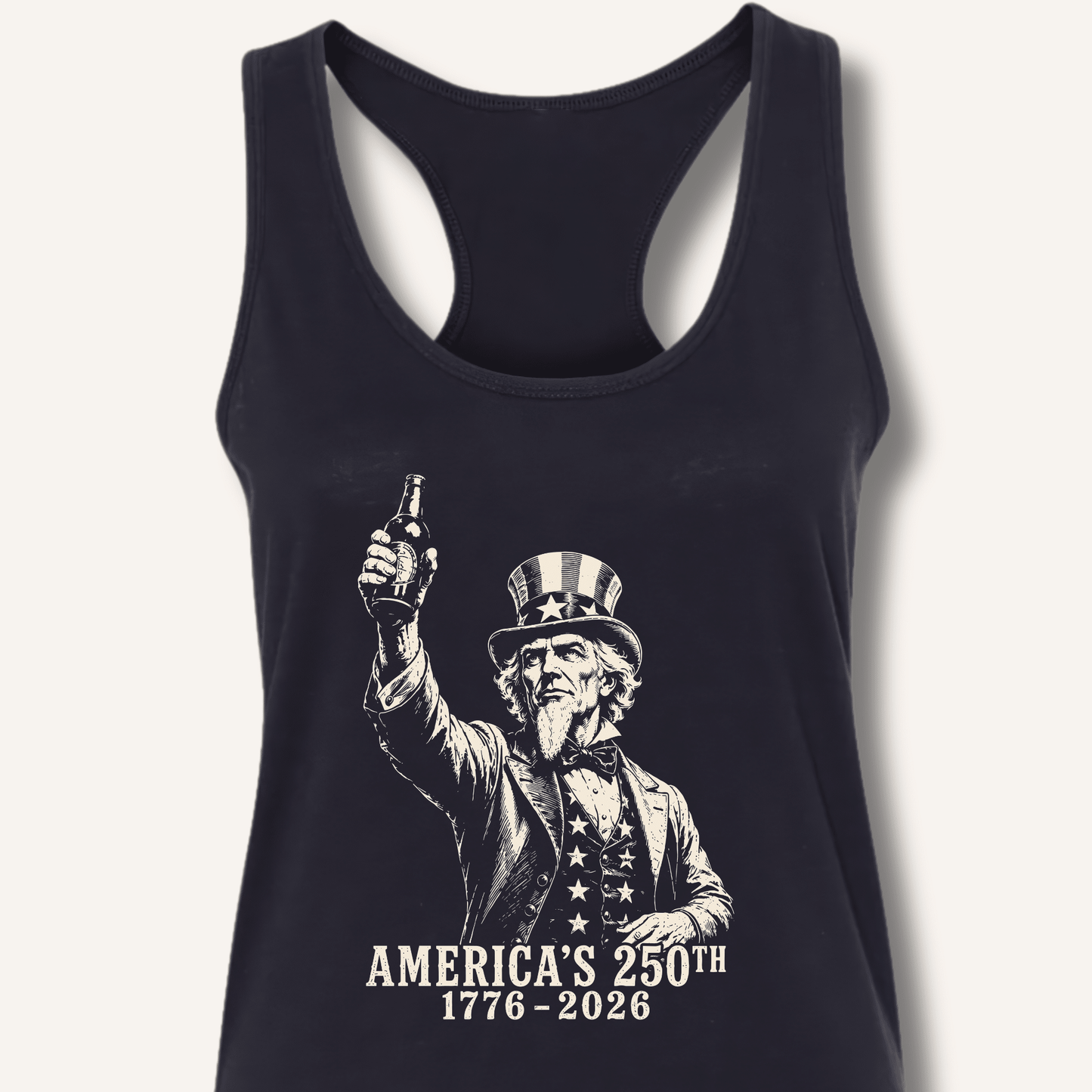 Uncle Sam 250th Beer Salute Racerback Tank - Sip & Shirt