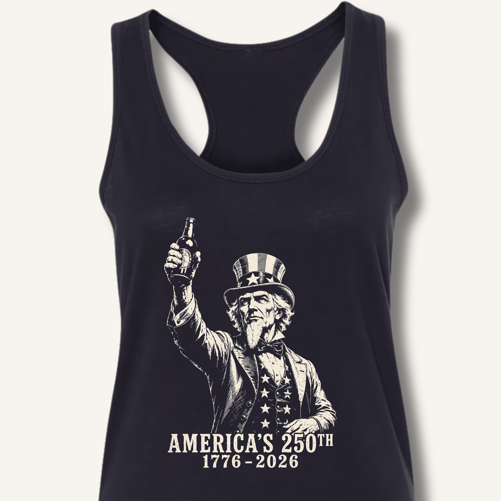 Uncle Sam 250th Beer Salute Racerback Tank - Sip & Shirt