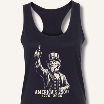 Uncle Sam 250th Beer Salute Racerback Tank - Sip & Shirt